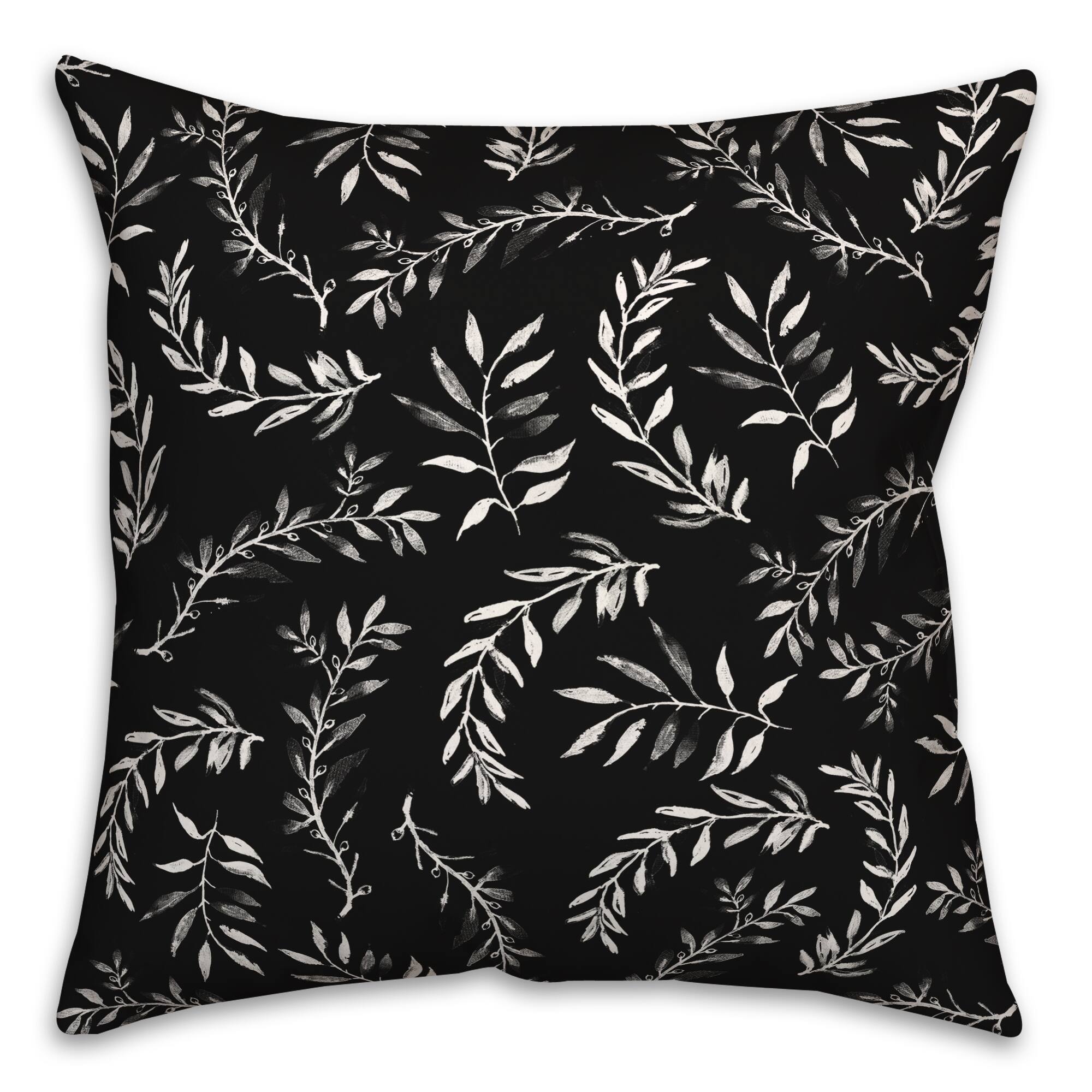 18" Swirly Leaves Indoor/Outdoor Pillow